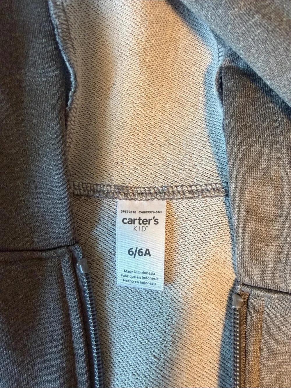 Carter's Gray Hooded Zip Utility Jacket and Joggers Set